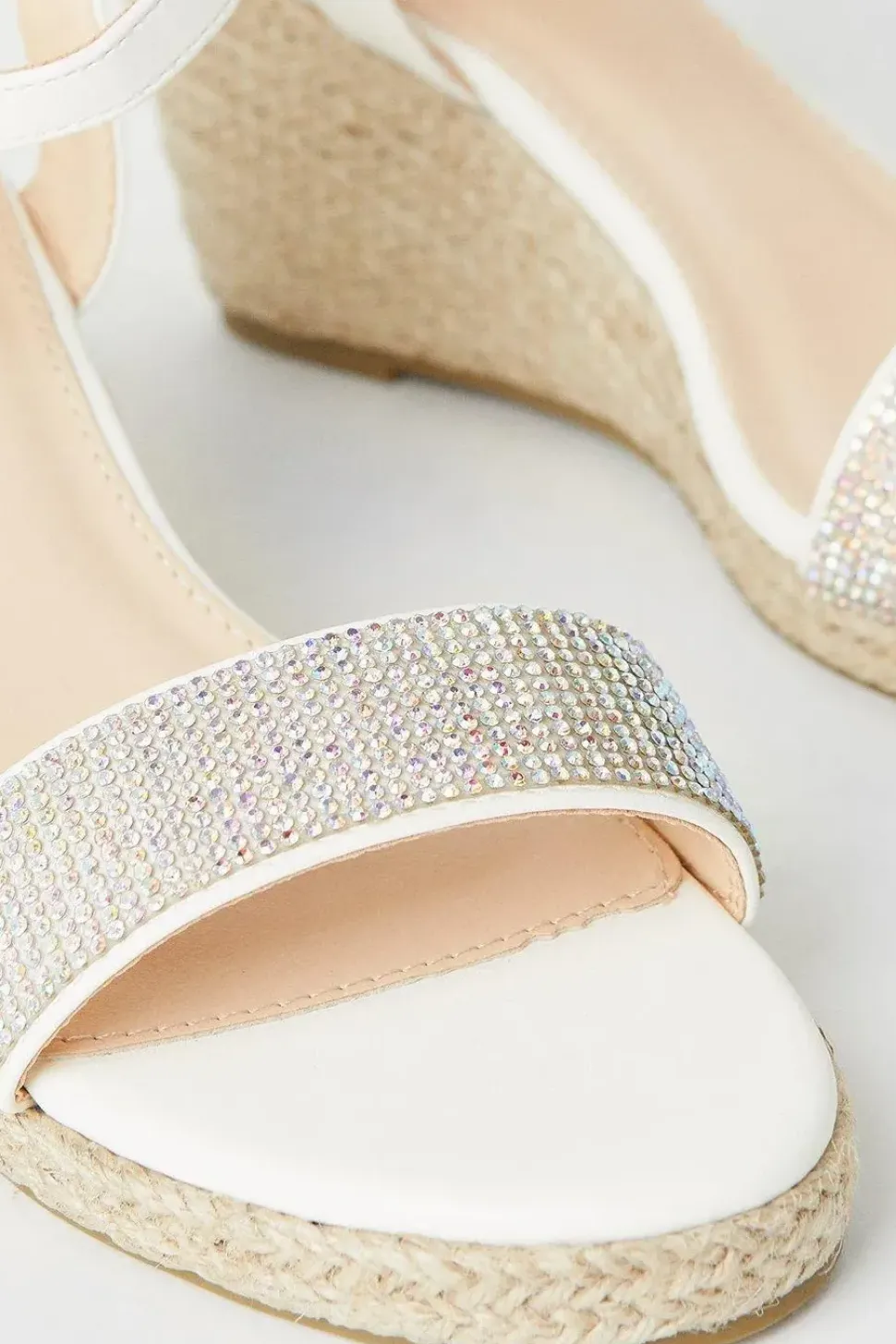 Renelle Diamante Espadrille Wedges