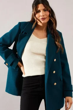 Revere Collar Blazer Coat