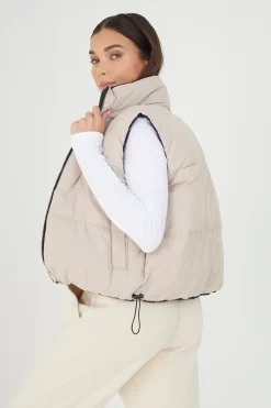 Reversible Cropped Padded Gilet