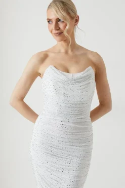 Rhinestone Jersey Corset Wedding Dress