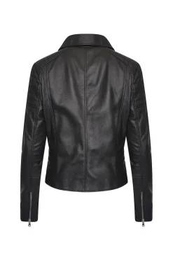 Ribbed Asymmetric Biker Jacket