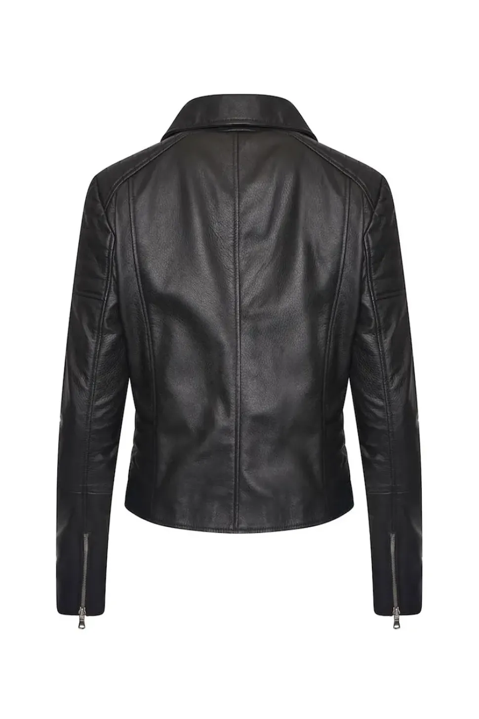 Ribbed Asymmetric Biker Jacket