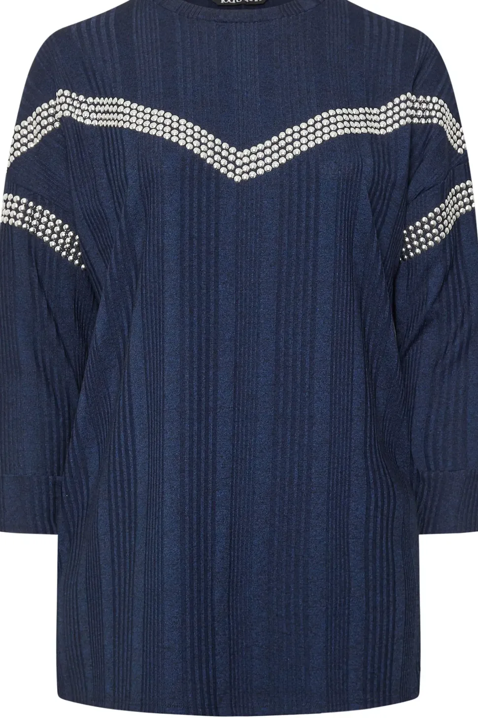 Ribbed Chevron Stud Jumper