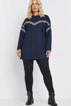 Ribbed Chevron Stud Jumper