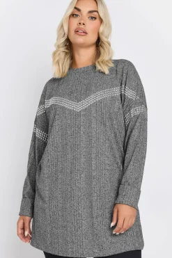 Ribbed Chevron Stud Jumper