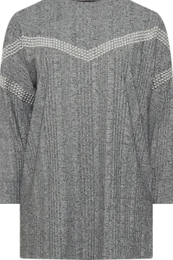 Ribbed Chevron Stud Jumper