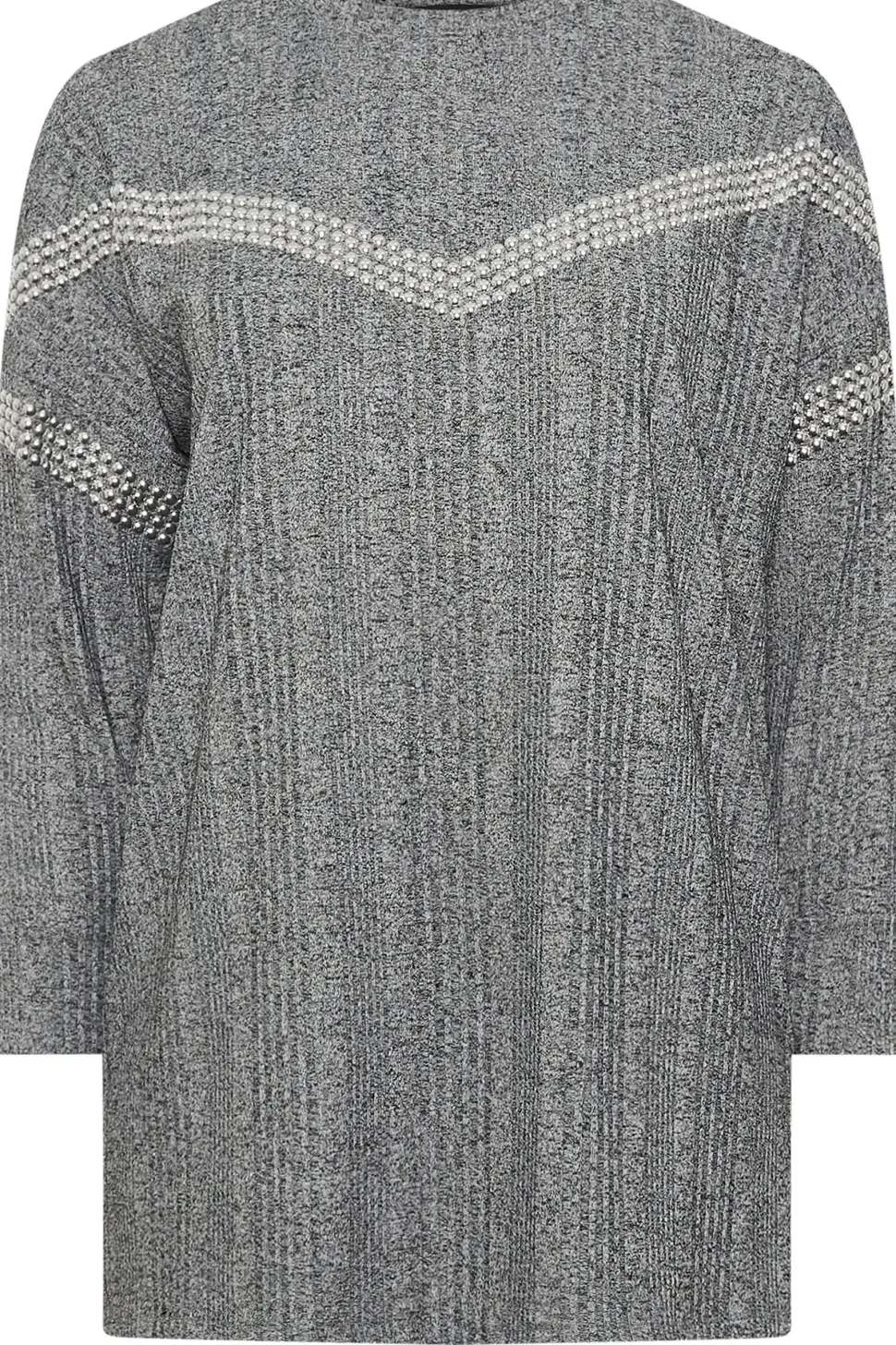 Ribbed Chevron Stud Jumper
