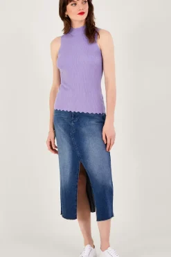 Ribbed Halter Neck Tank Top
