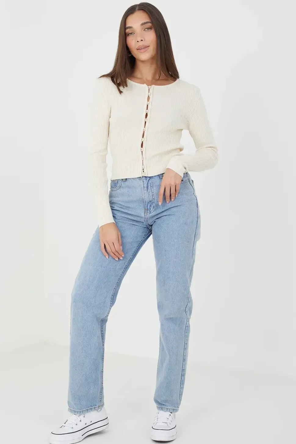 Ribbed Knitted Cardigan