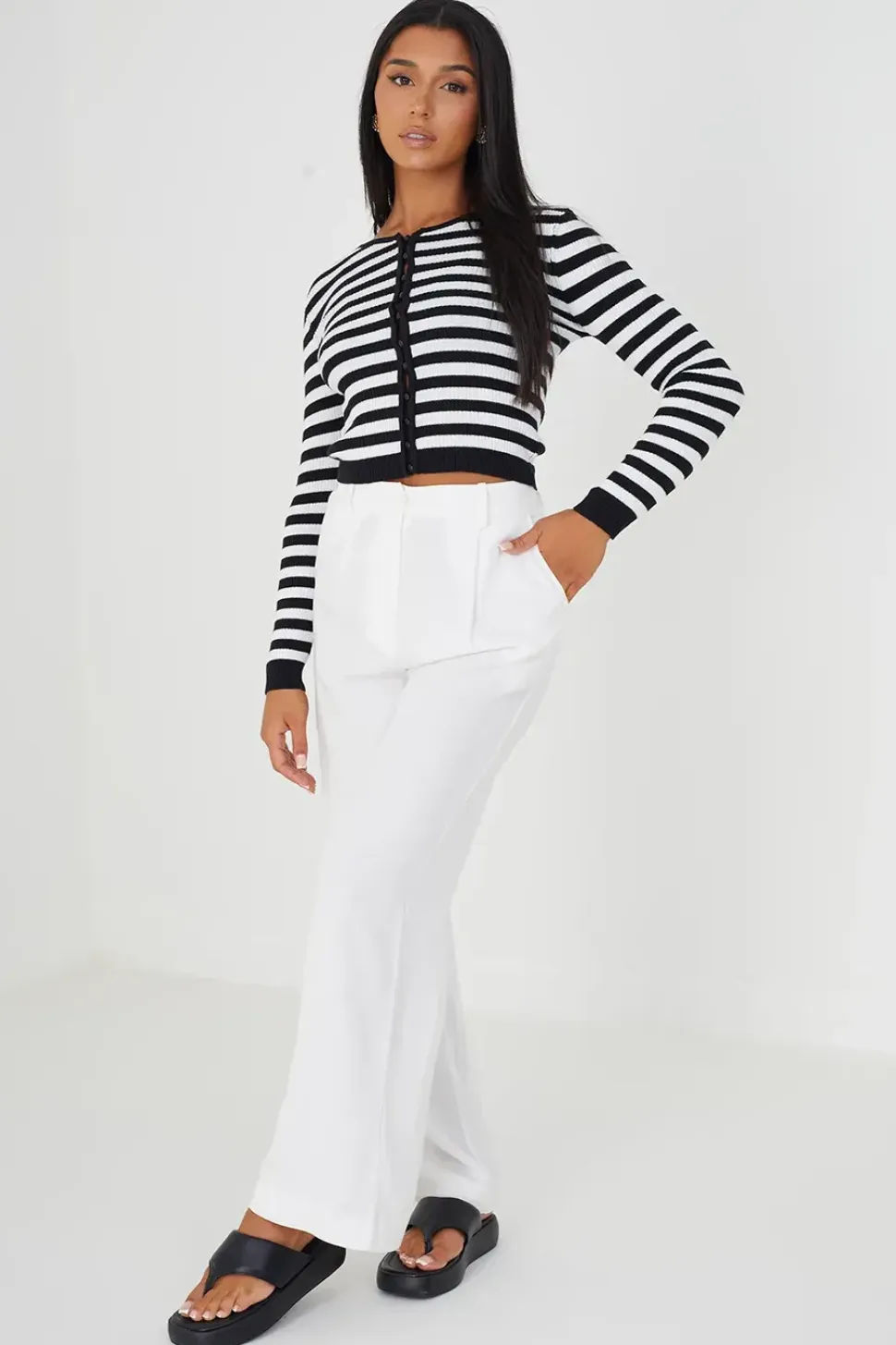 Ribbed Knitted Cardigan