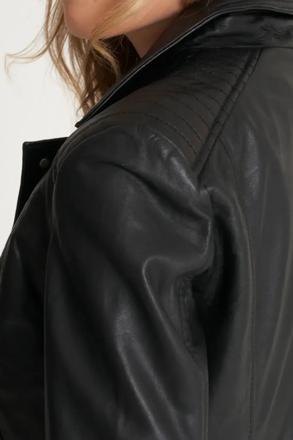 Ribbed Leather Jacket