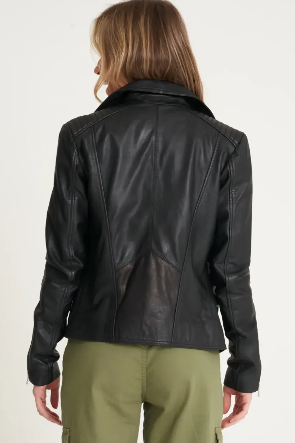 Ribbed Leather Jacket