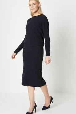 Ribbed Tube Skirt Co-ord