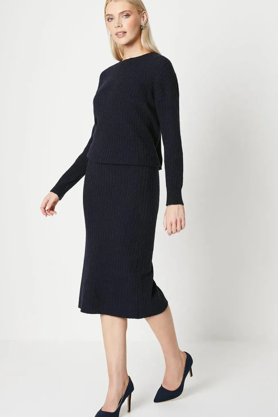 Ribbed Tube Skirt Co-ord