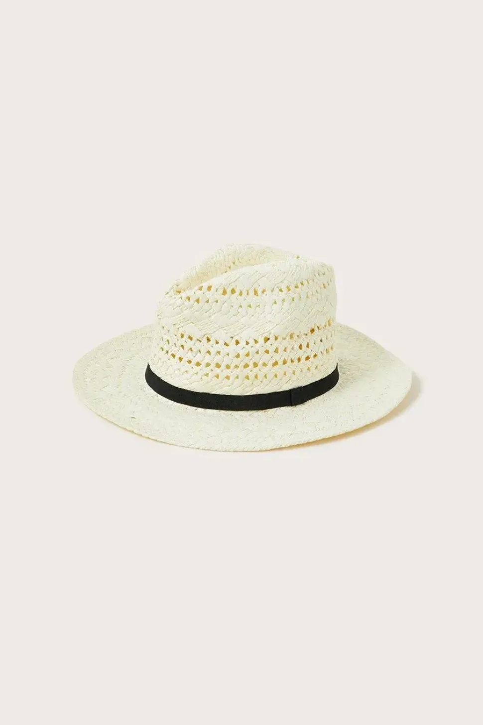 Ribbon Trim Fedora Hat