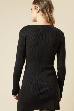 Rib Knitted Jumper Dress