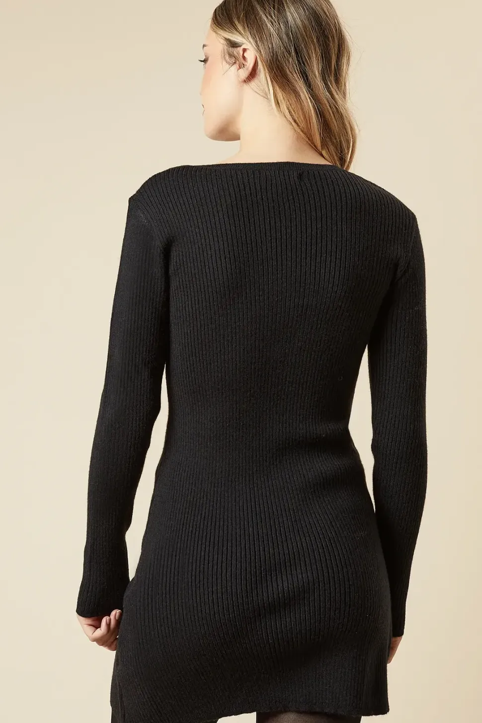 Rib Knitted Jumper Dress