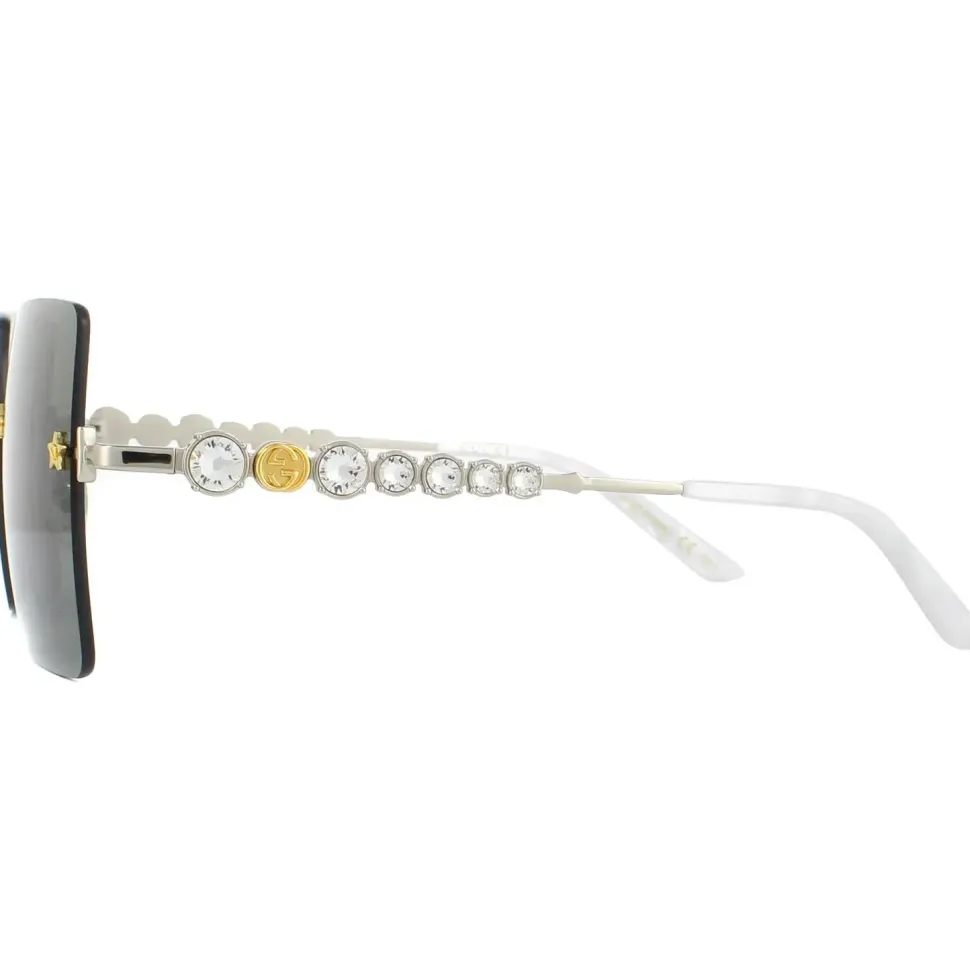 Rimless Silver Grey Sunglasses