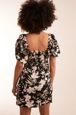 Ring Detail Milkmaid Mini Dress