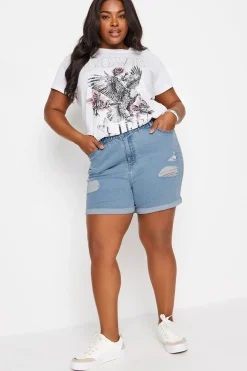 Ripped Denim Shorts