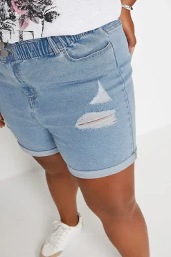 Ripped Denim Shorts