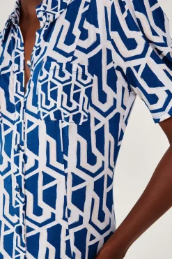 Rizzoli Geometric Print Shirt Dress