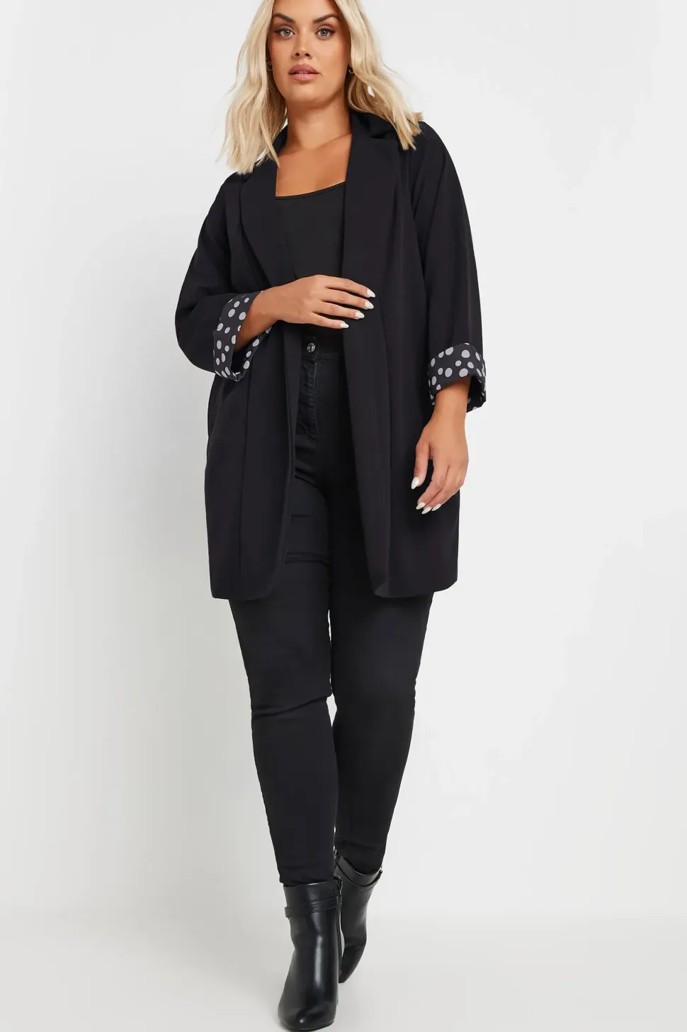 Roll Back Sleeve Blazer