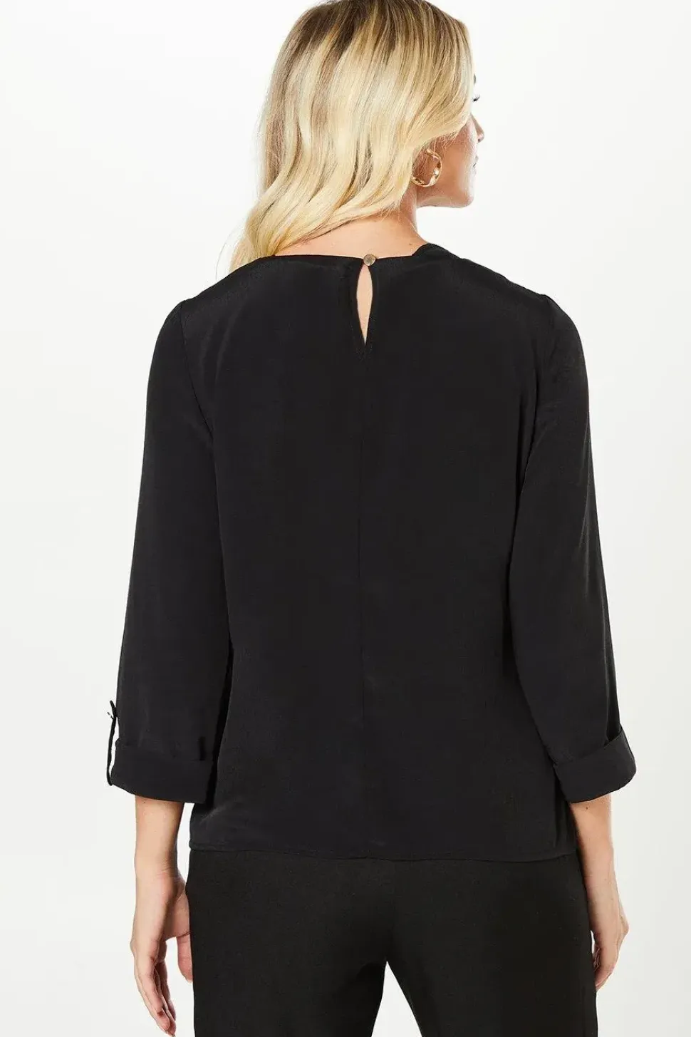 3/4 Roll Sleeve Blouse
