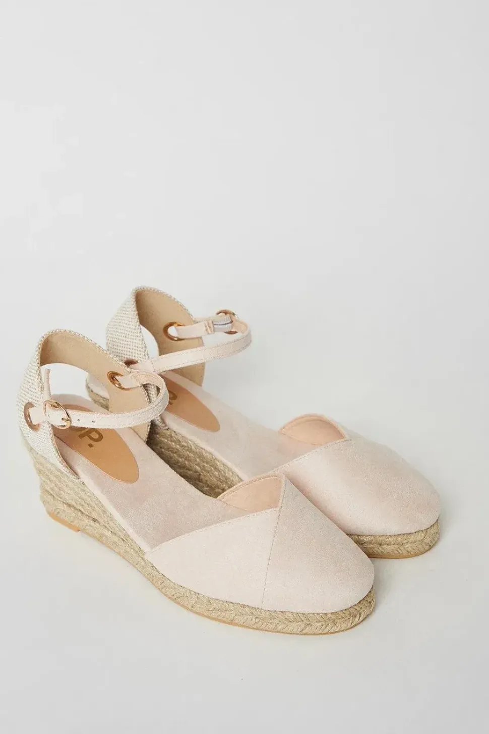 Rory Closed Toe Mid Heel Espadrille Wedge Sandals