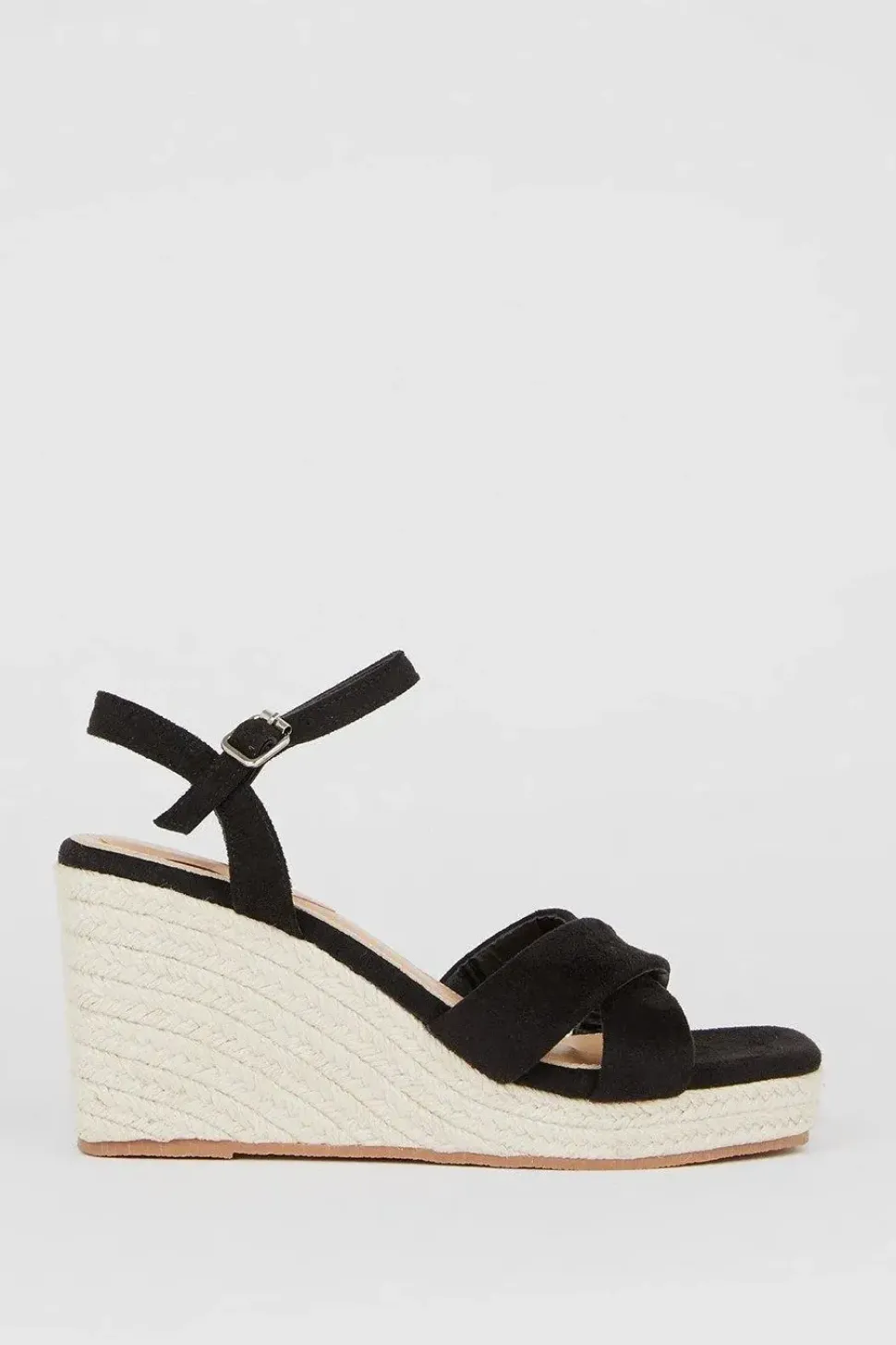 Rose Cross Strap Wedges