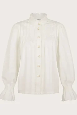 Rose Long Sleeve Frill Pleat Shirt