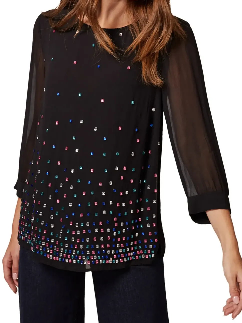 Rosen Embellished Blouse-Embellished