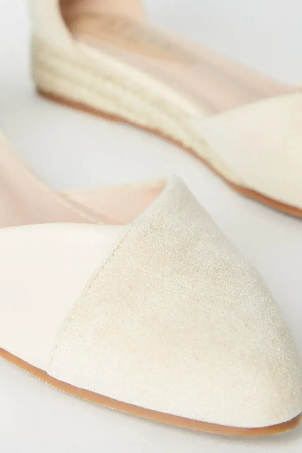 Roshini Mixed Material Closed Toe Low Espadrille Wedge Shoes