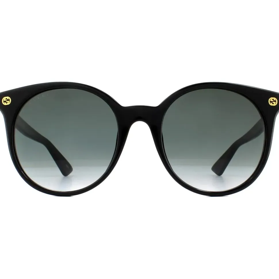Round Black Grey Gradient Sunglasses