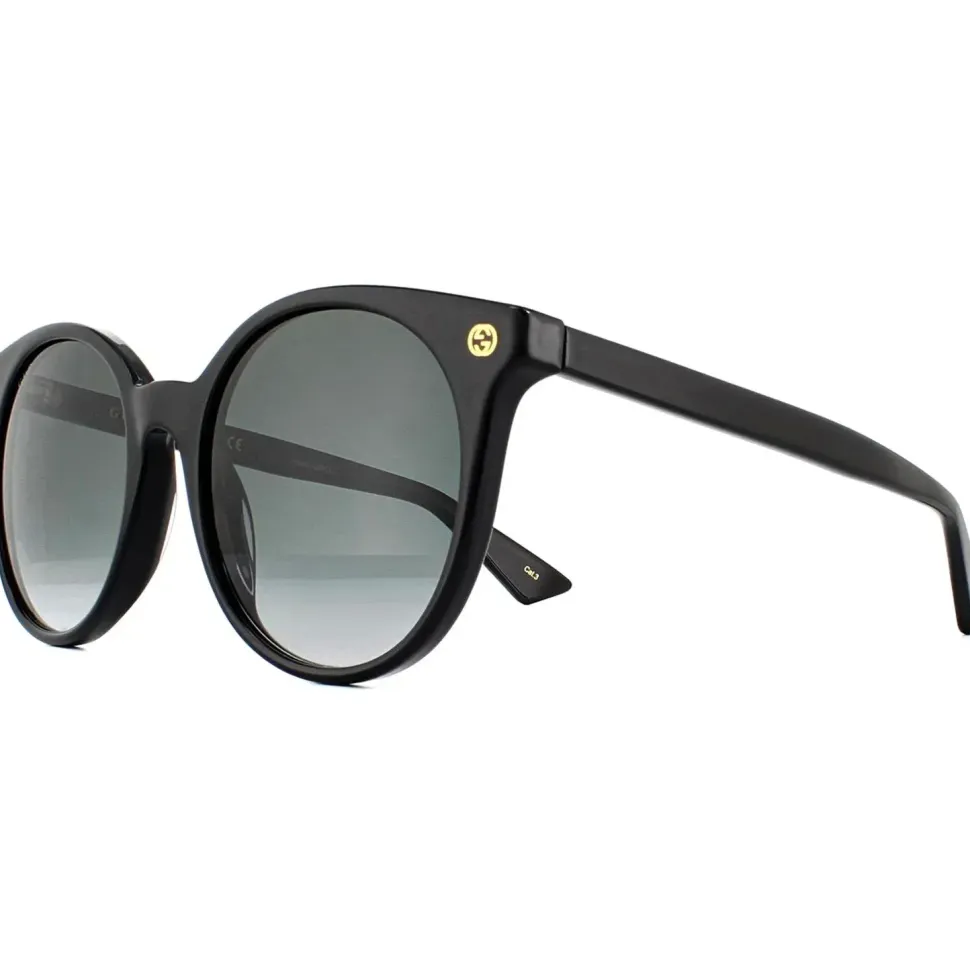 Round Black Grey Gradient Sunglasses