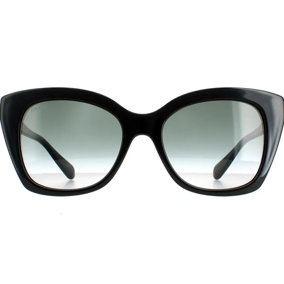 Round Black With Green and Red Grey Gradient GG0702SKN Sunglasses
