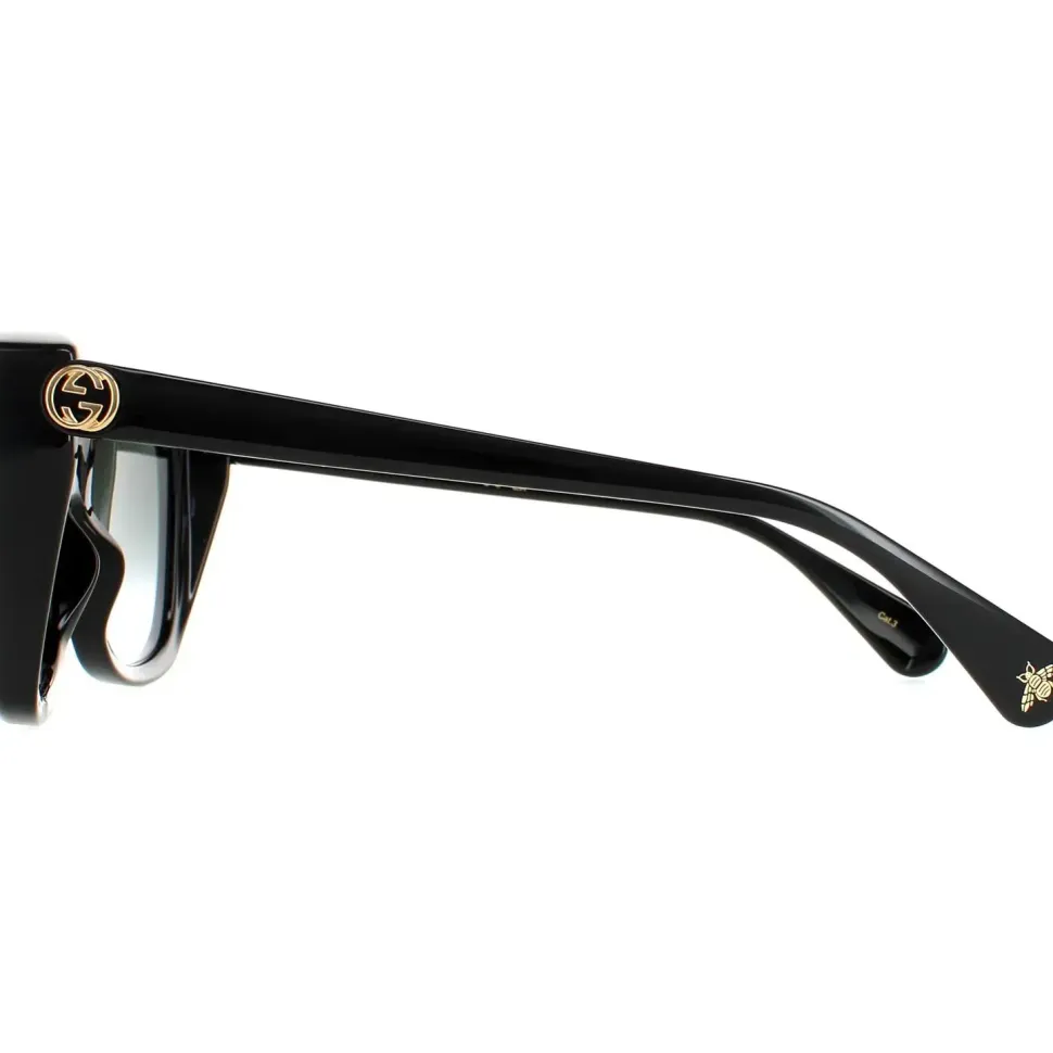Round Black With Green and Red Grey Gradient GG0702SKN Sunglasses