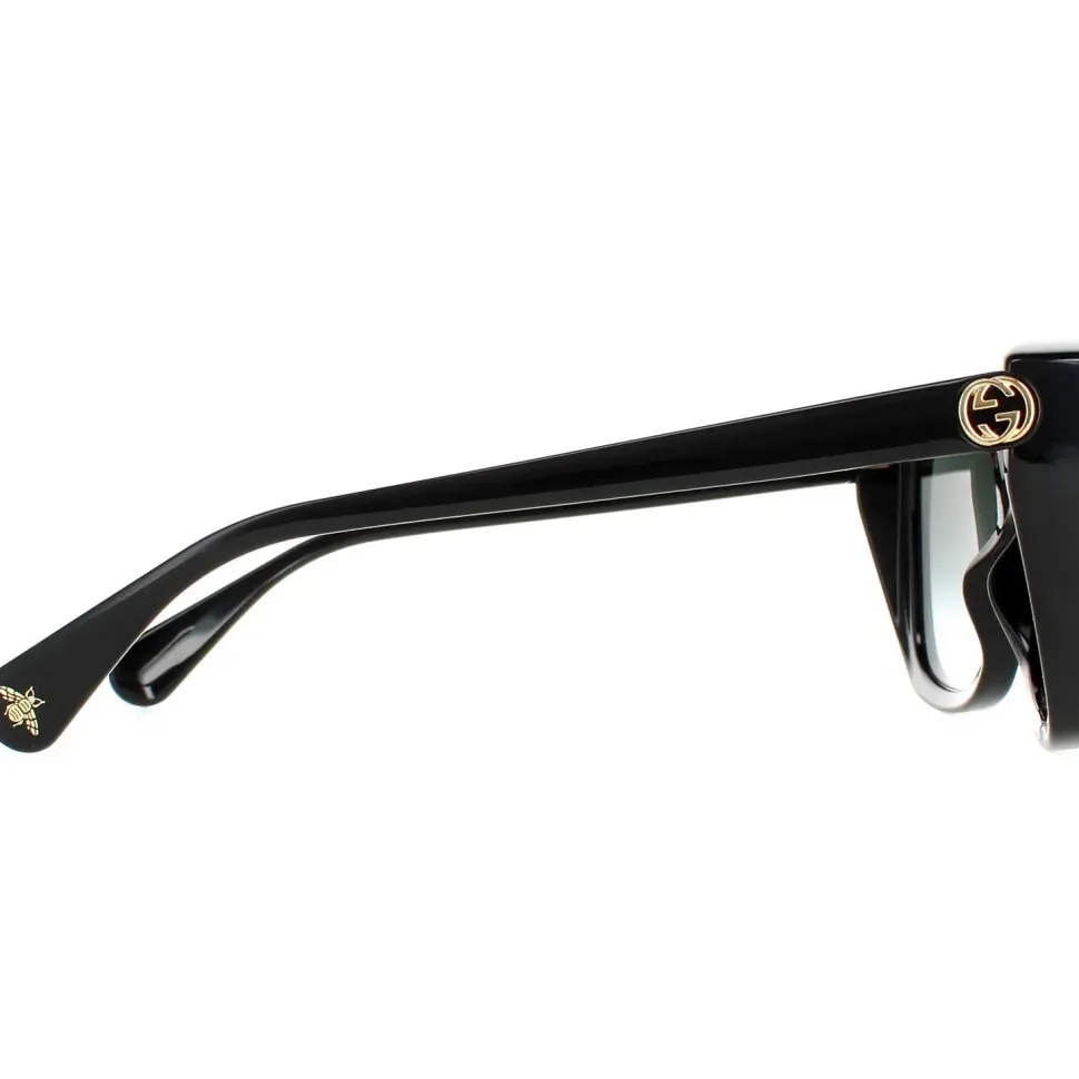 Round Black With Green and Red Grey Gradient GG0702SKN Sunglasses