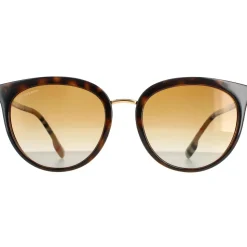 Round Dark Havana Brown Gradient Polarized BE4316 Willow Sunglasses