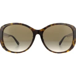 Round Dark Havana Brown Gradient Sunglasses