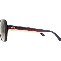 Round Dark Havana Brown Gradient Sunglasses