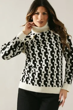 Round Neck Button Detail Jumper