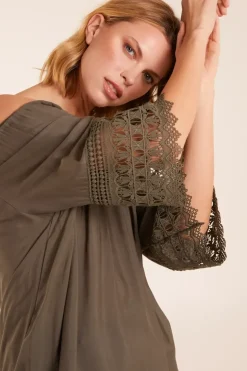 Round Neck Detail Blouse