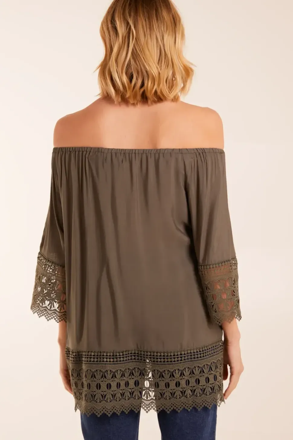 Round Neck Detail Blouse