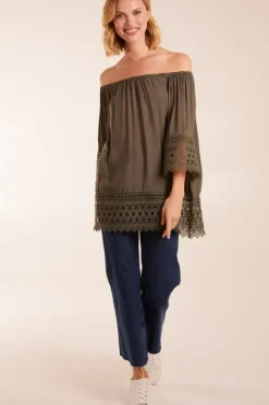 Round Neck Detail Blouse