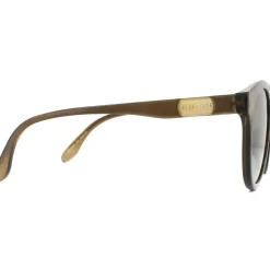 Round Polished Translucent Brown Brown Gradient Sunglasses