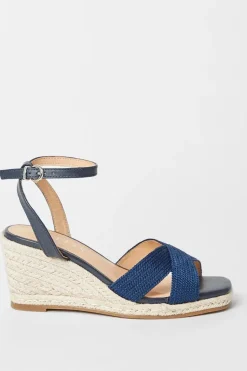 Roxanne Rope Detail Two Part Espadrille Wedge Sandals