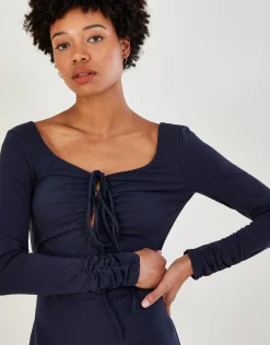 Ruched Jersey Midi Dress