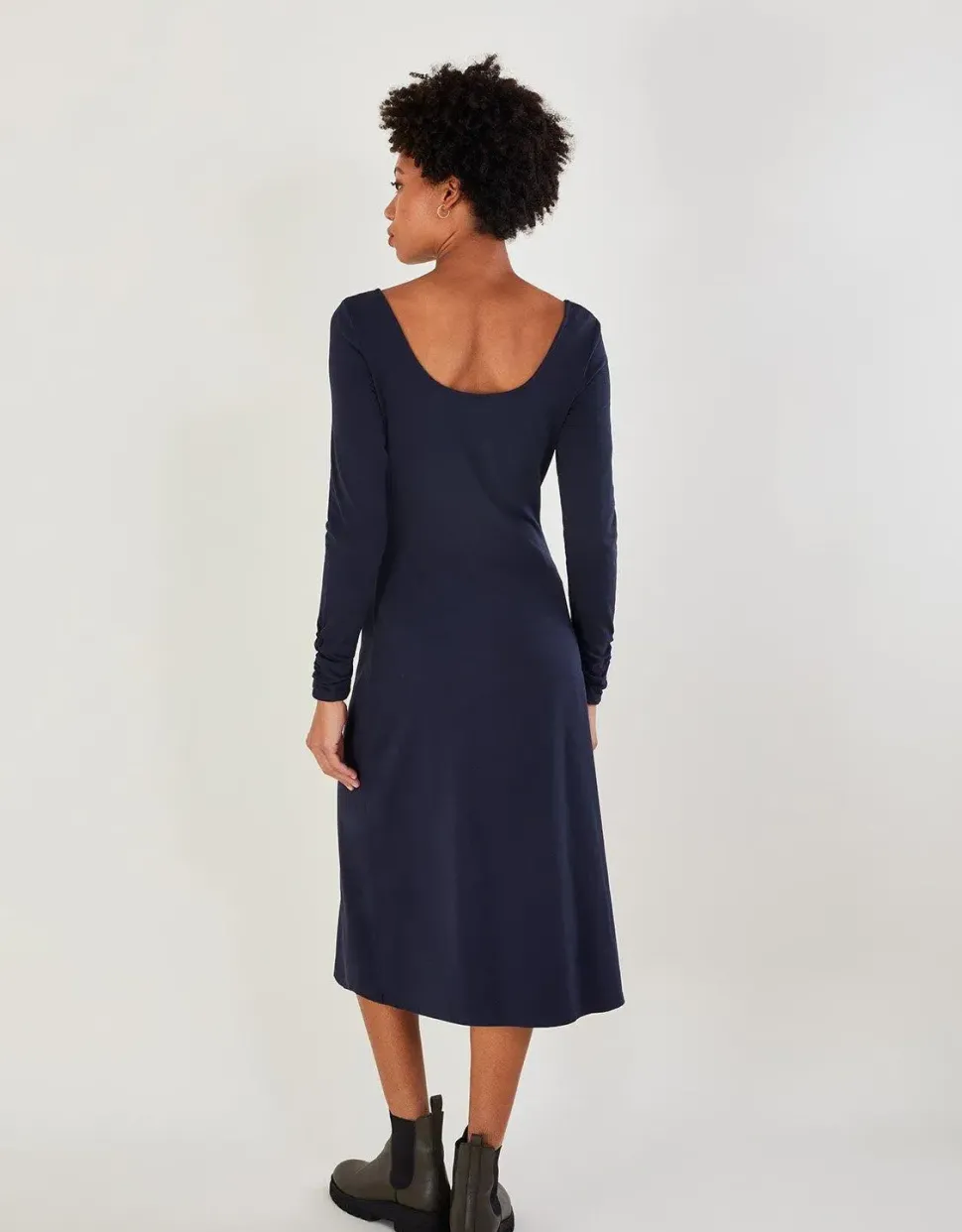 Ruched Jersey Midi Dress