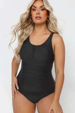 Ruched Mesh Swimsuit